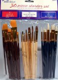 30 Fine Art Paint Brushes for Acrylic, Oil, Watercolors