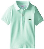 Lacoste Little Boys' Short Sleeve Classic Cotton Pique Polo Shirt, Pale Green, 2