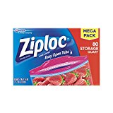 Ziploc Storage Quart Bags, 80.0 Count