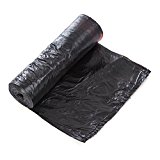 Aosbos Disposable Drawstring Trash Bags Thicken Garbage Bags Clear Rubbish Bags- 4 Gallon 15 Count for Home, Kitchen, Bathroom, Office Black