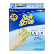 Soft Scrub Disposable Latex Gloves - 50 CT