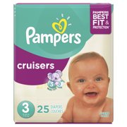Pampers Cruisers Diapers Size 3, 25 Count
