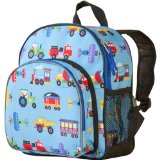 Wildkin Olive Kids Trains, Planes and Trucks Pack 'n Snack Backpack