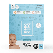 Hello Bello Baby Wipes, Unscented, 600 Count