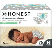 The Honest Company Clean Conscious Diapers, Size 0, Sage, 76 Diapers Per Box