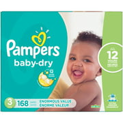 Pampers Baby Dry Diapers Size 3 168 Count