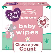 Parent's Choice Baby Wipes, Fresh Scent, 8 Flip-Top Packs (800 Total Wipes)