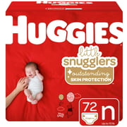 Huggies Little Snugglers Baby Diapers, Size Newborn, 72 Ct, Big Pack