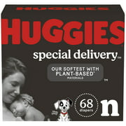 Huggies Special Delivery Hypoallergenic Baby Diapers, Fragrance Free, Size Newborn, 68 Ct
