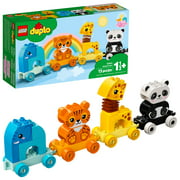 LEGO DUPLO My First Animal Train 10955, Toddler Train Set with Elephant, Tiger, Panda and Giraffe Figures, Preschool Toy for Kids 1.5 - 3 Years Old