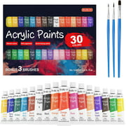 Acrylic Paint Set, Shuttle Art 30 x12ml Tubes Artist Quality Non Toxic Rich Pigments Colors Great for Kids Adults Professional Painting on Canvas Wood Clay Fabric Ceramic Crafts