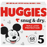 Huggies Snug & Dry Baby Diapers, Size 5, 68 Ct