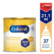 Enfamil Infant Formula, Milk-based Baby Formula with Iron, Omega-3 DHA & Choline, Powder Can, 21.1 Oz