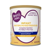 Parent's Choice Infant Formula Powder; Complete Nutrition; DHA; Dual Prebiotics, 12.5 oz Canister