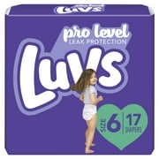 Luvs Pro Level Leak Protection Diapers, Size 6, 17 Count