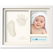 KeaBabies Personalized Baby Hand and Footprint Kit, for Newborn, Boy, Girl (Alpine White)