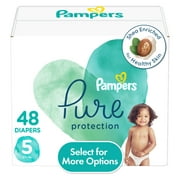 Pampers Pure Diapers Size 5, 48 Count (Select for More Options)