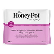 The Honey Pot Company, Non-Herbal Regular Pads with Wings, Organic Cotton Cover, 20 ct.