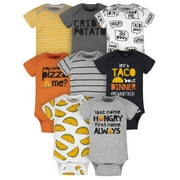 Onesies Brand Baby Boy Short Sleeve Onesies Bodysuits, 8-Pack, Sizes Newborn-12M