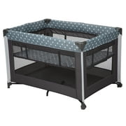 Babideal Dottie Baby Playard with Bassinet, Grey Dot, Infant