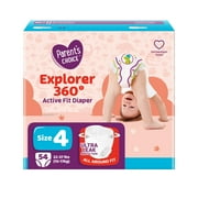 Parent's Choice Explorer 360 Active Fit Diaper Pants, Size 4, 54 Count