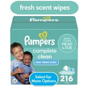 Pampers Baby Fresh Baby Wipes Scented, 3-Pack 216 Wipes (Select for More Options)