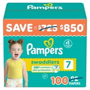 Pampers Swaddlers Diapers, Size 7 (41+ Pounds), 100 Count