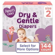 Dry & Gentle Diapers Size 2, 144 Count (Select for More Options)