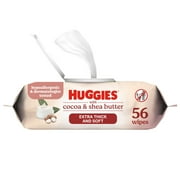 Huggies Sensitive Skincare Baby Wipes with Cocoa & Shea Butter, 1 Flip-Top Pack, 56 Total Count
