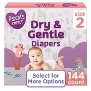 Dry & Gentle Diapers Size 2, 144 Count (Select for More Options)